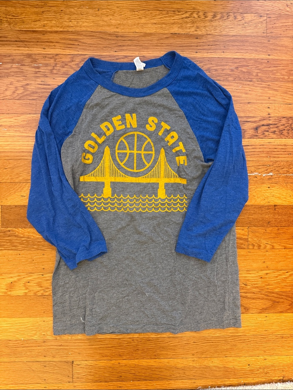 Golden State Blue & Gray Raglan Tee